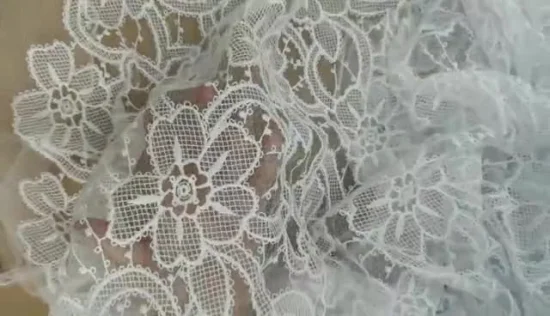 Мода полиэстер хлопок вышивка кружевной ткани для платья