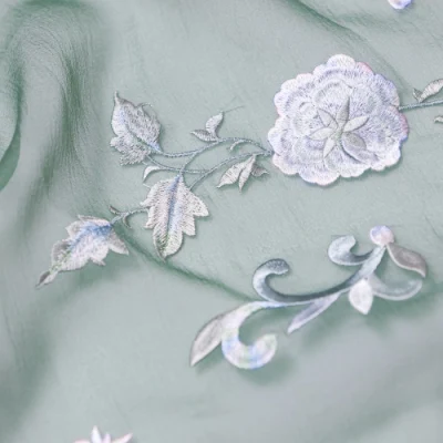 Новейший дизайн, блестящие блестки, цветок, лист, вышитая сетка, плоская кружевная ткань с вышивкой для вечерних платьев, популярная