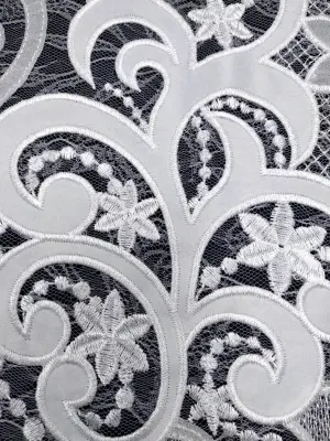 3D вышивка кружевной ткани аппликация цветок тюль ткань кружево лазерная резка вышивка химическая кружевная ткань для аксессуаров для одежды
