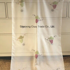 Ткань для штор с вышивкой из вуали с фруктами, прозрачная ткань